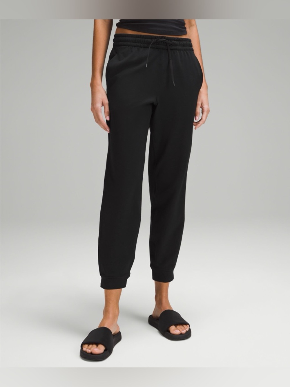 Lululemon Soft Jersey Classic-Fit Mid-Rise 7/8 Jogger Black Athletic Pilates